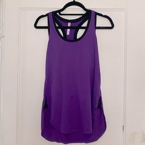 Fabletics Razorback purple tank